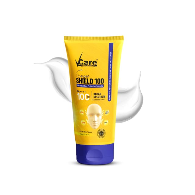 Super Shield 100 Broad Spectrum Sunscreen Cream | SPF 100 PA++++ | UVA, UVB & Blue Light Protection – 50g